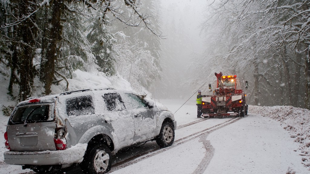 Auto accident in the snow